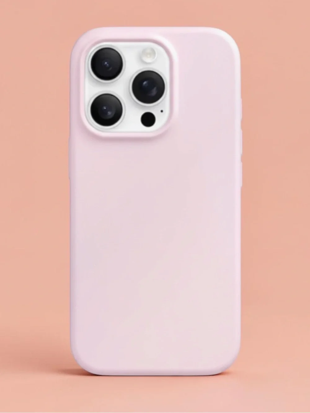 Soft Pink Silicone Phone Case Cover Smooth Pink for iPhone 16 Pro Max